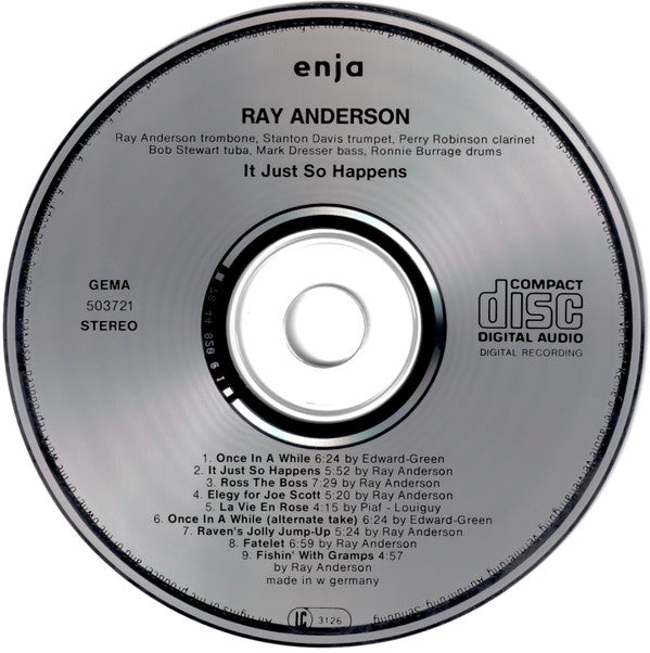 Ray Anderson : It Just So Happens (CD, Album)