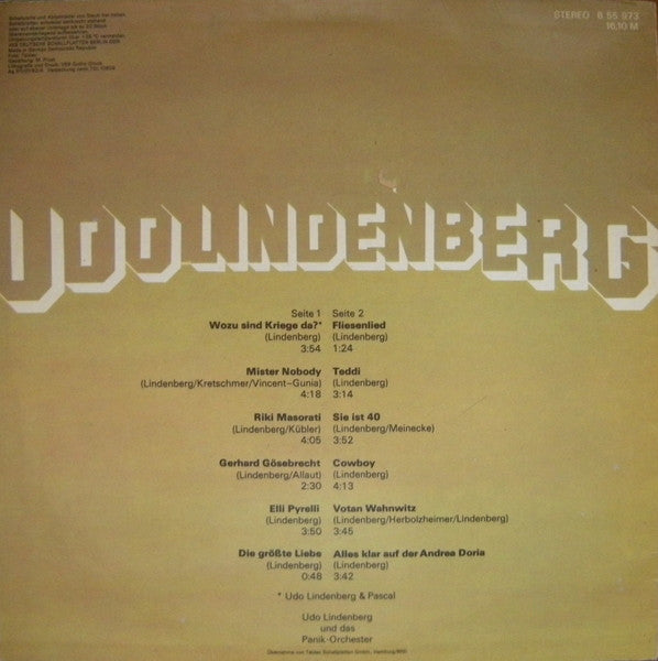 Udo Lindenberg : Udo Lindenberg (LP, Comp)