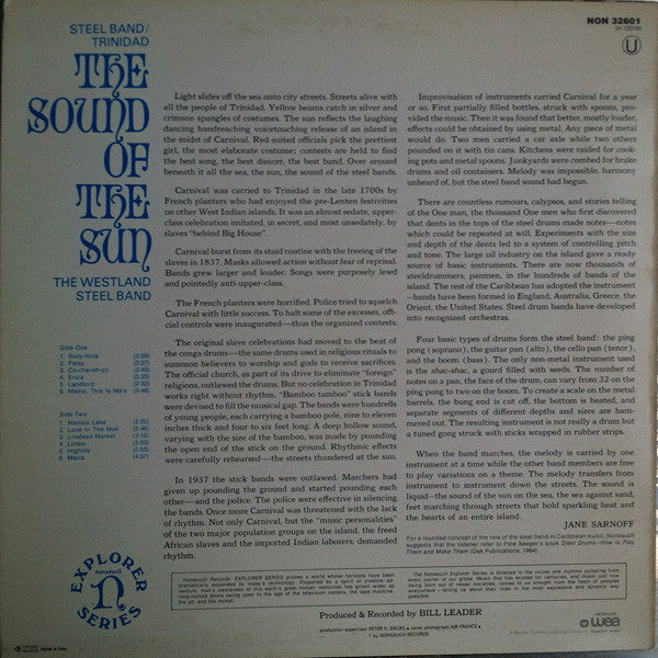 The Westland Steel Band : The Sound Of The Sun (LP)