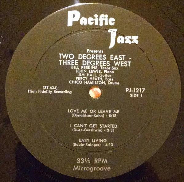John Lewis (2), Percy Heath  /  Bill Perkins, Chico Hamilton, Jim Hall : Grand Encounter: 2° East - 3° West (LP, Album, Mono, Dee)