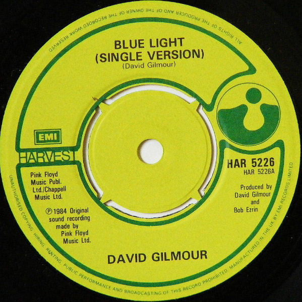 David Gilmour : Blue Light (7", Single)