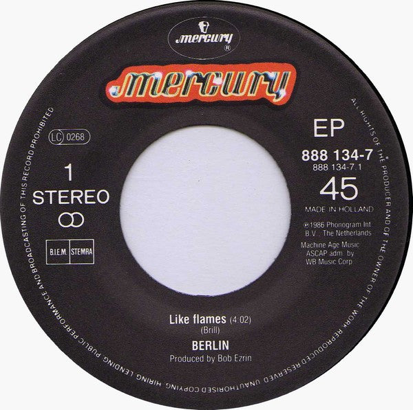 Berlin : Like Flames (7", Single)