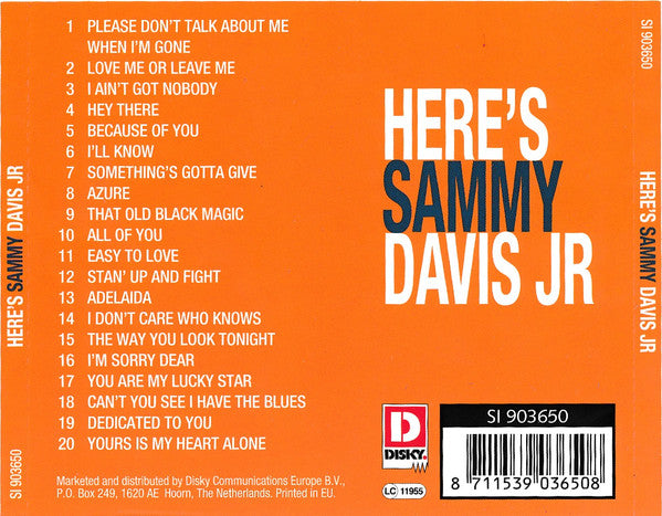 Sammy Davis Jr. : Here's Sammy Davis Jr (CD, Comp)