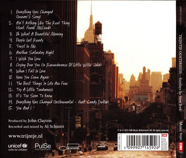 Trijntje Oosterhuis With The Clayton-Hamilton Jazz Orchestra : Sundays In New York (CD, Album, Dig)