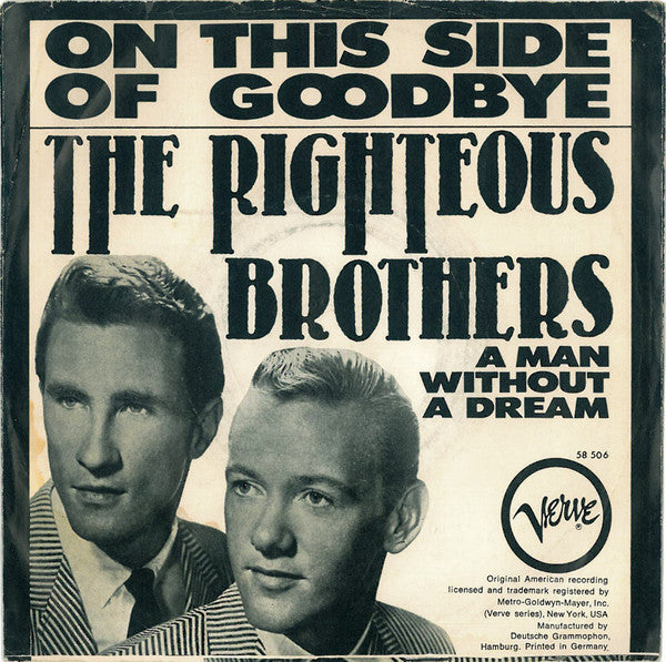 The Righteous Brothers : On This Side Of Goodbye (7", Single, Mono)