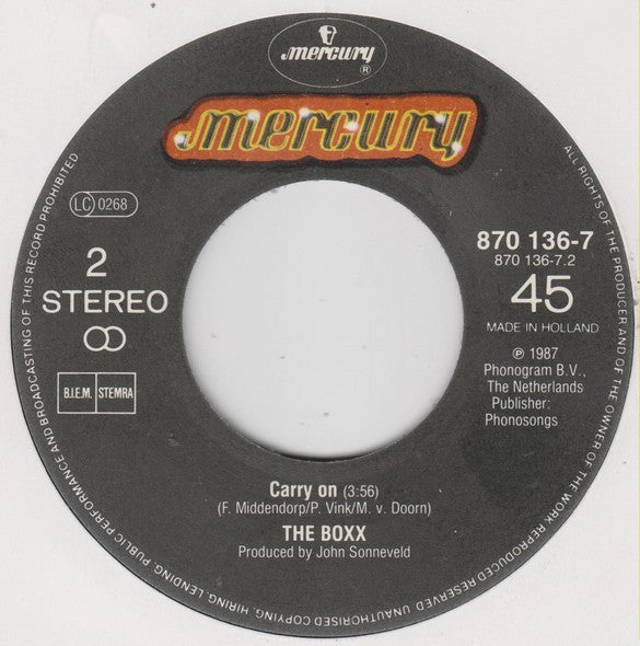 The Boxx (2) : Don't Want Your Love No More (7", Single)