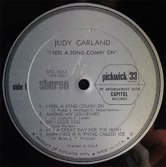 Judy Garland : I Feel A Song Coming On (LP, Comp)