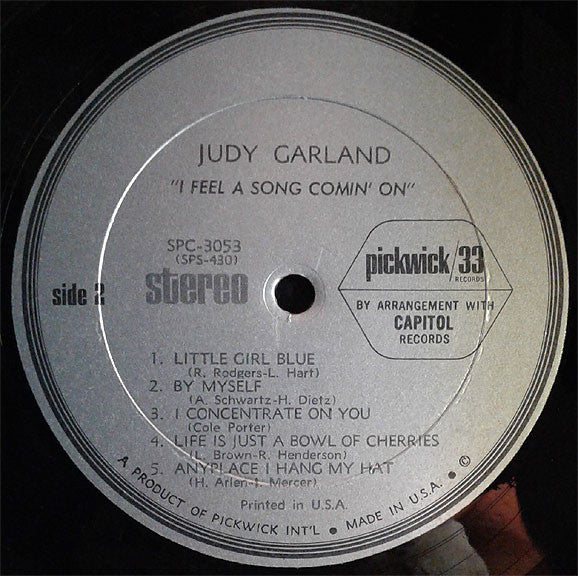 Judy Garland : I Feel A Song Coming On (LP, Comp)