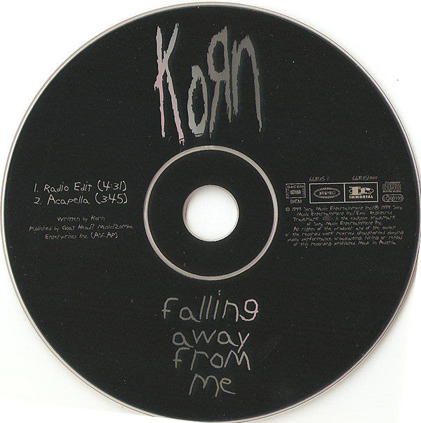 Korn : Falling Away From Me (CD, Single, Car)