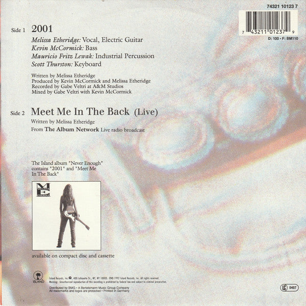 Melissa Etheridge : 2001 (7", Single)