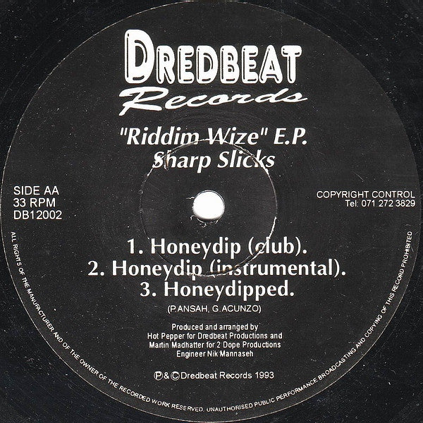 Danny Red / Sharp Slicks : Riddim Wize E.P. (12", EP)