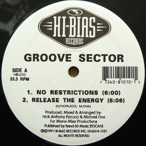 Groove Sector (3), F.U.S.E., Texas Audio : No Restrictions / F.U. / Assassin (12")