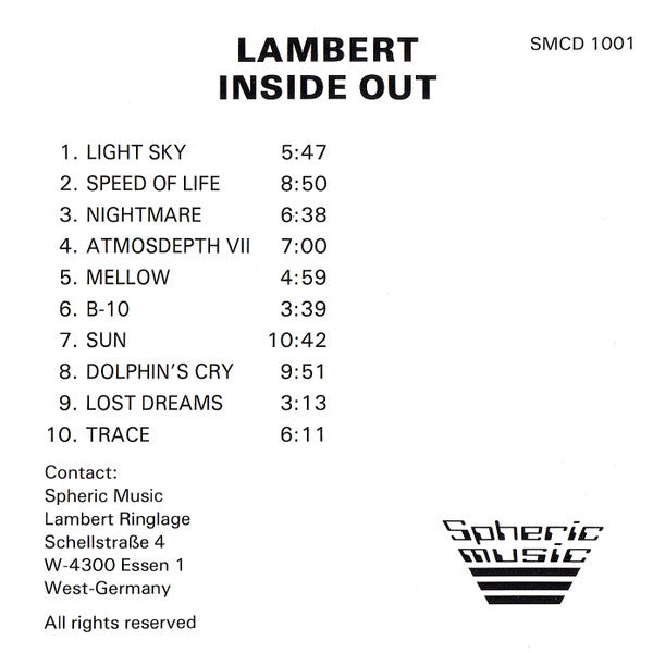 Lambert : Inside Out (CD, Album)