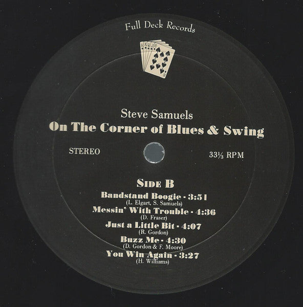 Steve Samuels Featuring Dave Fraser (2) : On The Corner Of Blues & Swing (LP, Album)