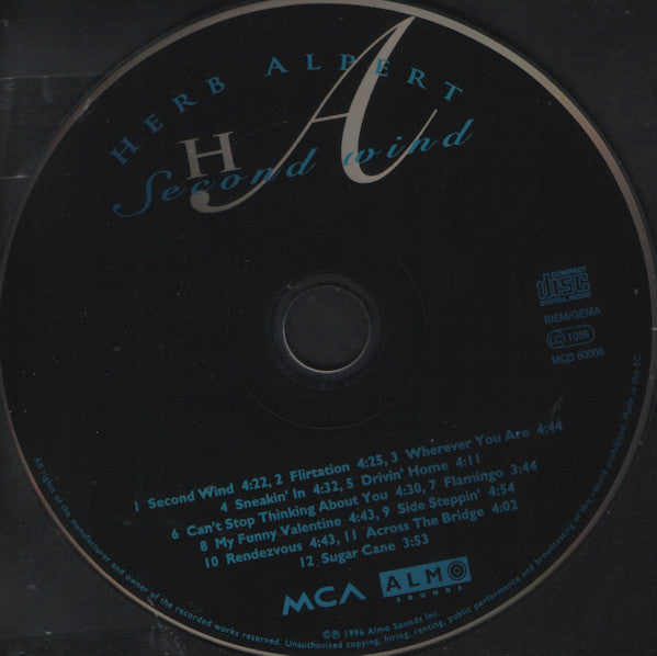 Herb Alpert : Second Wind (CD, Album)