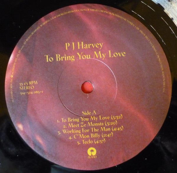 P J Harvey* : To Bring You My Love (LP, Album)