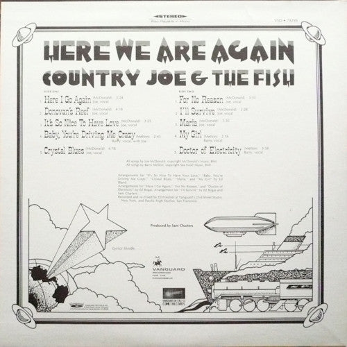 Country Joe And The Fish : Here We Are Again (LP, Album, RE)