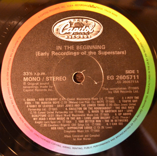 Various : In The Beginning (Early Recordings Of The Superstars) (LP, Comp)