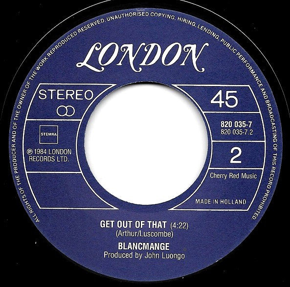 Blancmange : Don't Tell Me (7", Single)