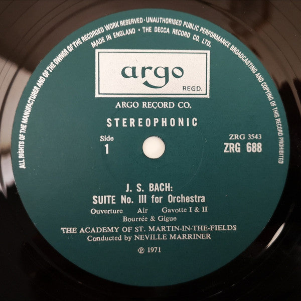 Johann Sebastian Bach – The Academy Of St. Martin-in-the-Fields, Sir Neville Marriner : Suites For Orchestra (2xLP, RP + Box)