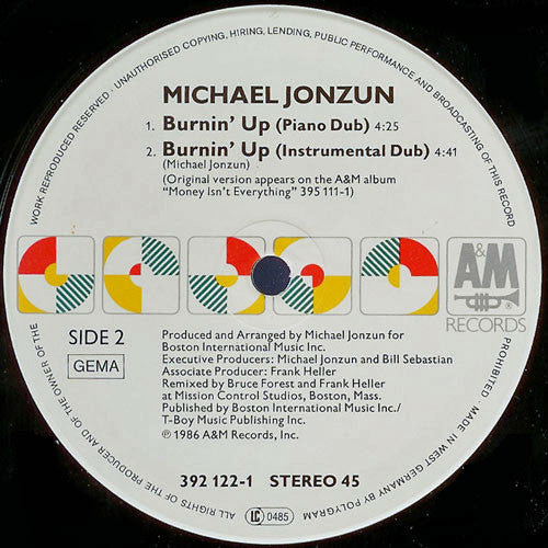 Michael Jonzun : Burnin' Up (12")
