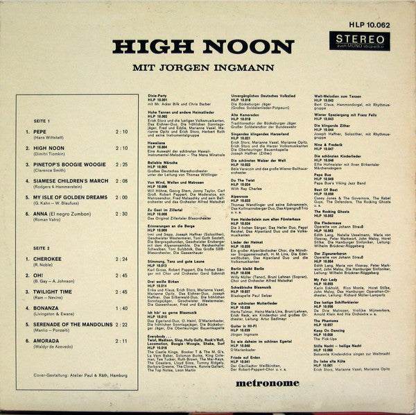 Jørgen Ingmann : High Noon (LP, Album)