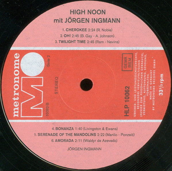 Jørgen Ingmann : High Noon (LP, Album)