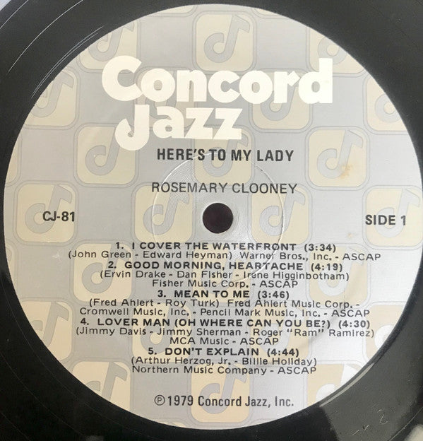 Rosemary Clooney : Here's To My Lady (LP, Album)