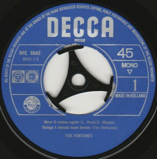 The Fortunes : Here It Comes Again (7", EP, Mono)