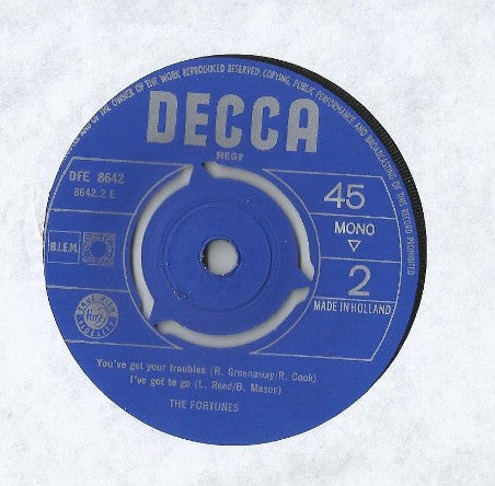 The Fortunes : Here It Comes Again (7", EP, Mono)