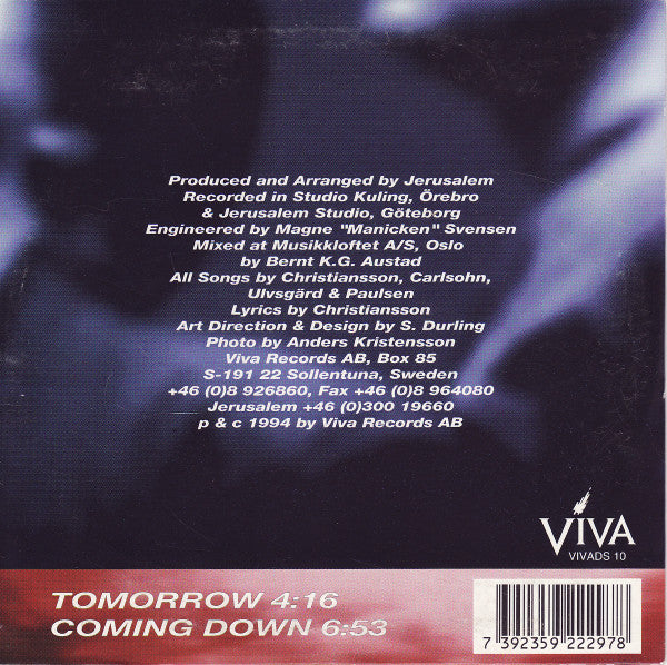 Jerusalem (3) : Tomorrow (CD, Single)