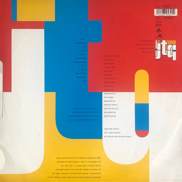 The James Taylor Quartet : Love The Life (Morales Remixes) (12")