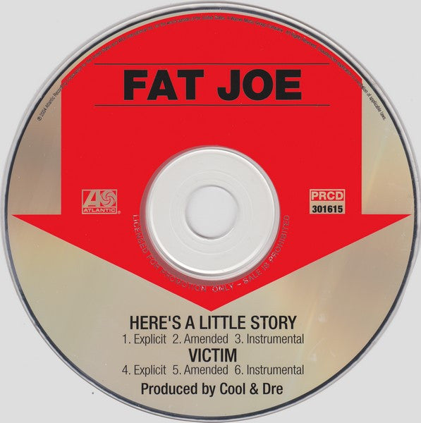 Fat Joe : Here's A Little Story / Victim (CD, Promo)