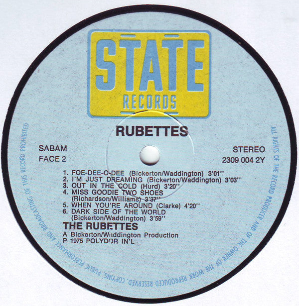 The Rubettes : Rubettes (LP, Album)