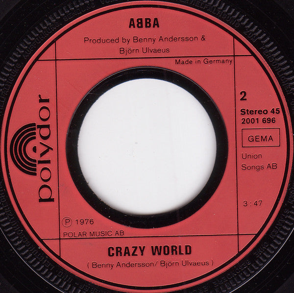 ABBA : Money Money Money / Crazy World (7", Single)