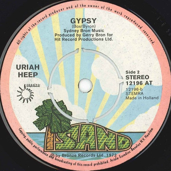 Uriah Heep : Easy Livin' (7", Single)