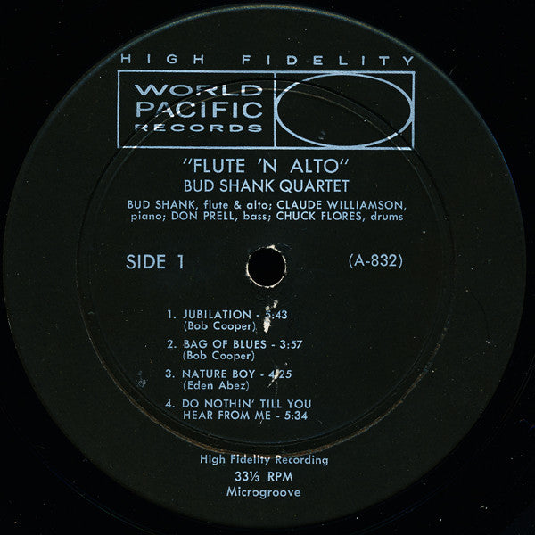 Bud Shank Quartet : Flute N' Alto (LP, Comp, Mono)