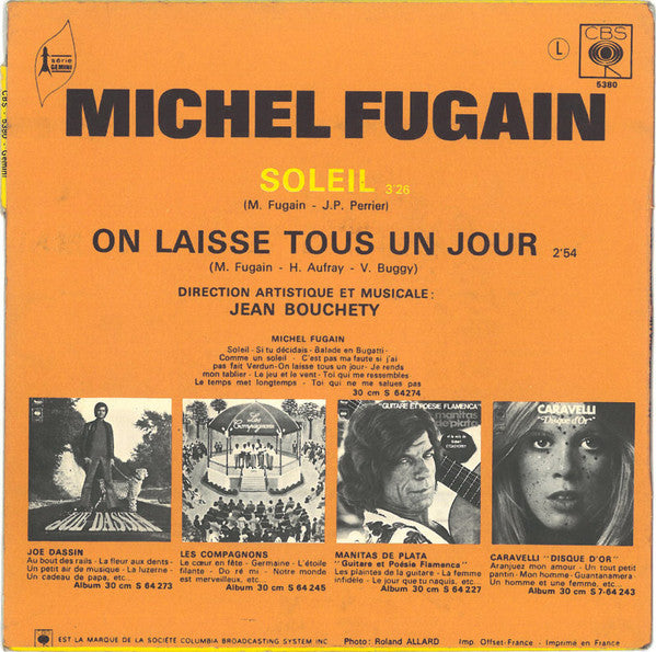 Michel Fugain : Soleil / On Laisse Tous Un Jour (7", Single)