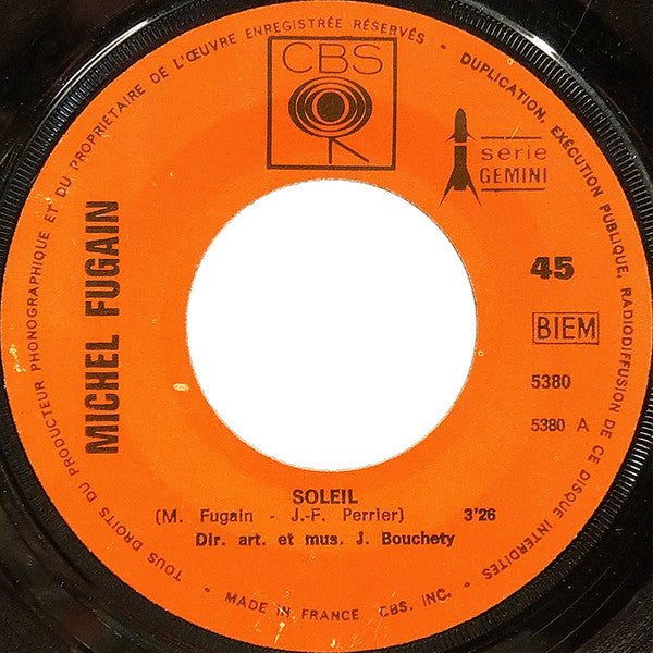 Michel Fugain : Soleil / On Laisse Tous Un Jour (7", Single)