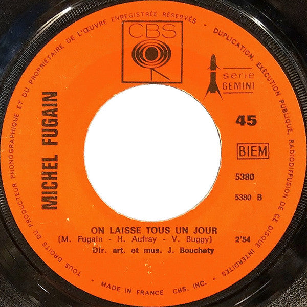 Michel Fugain : Soleil / On Laisse Tous Un Jour (7", Single)