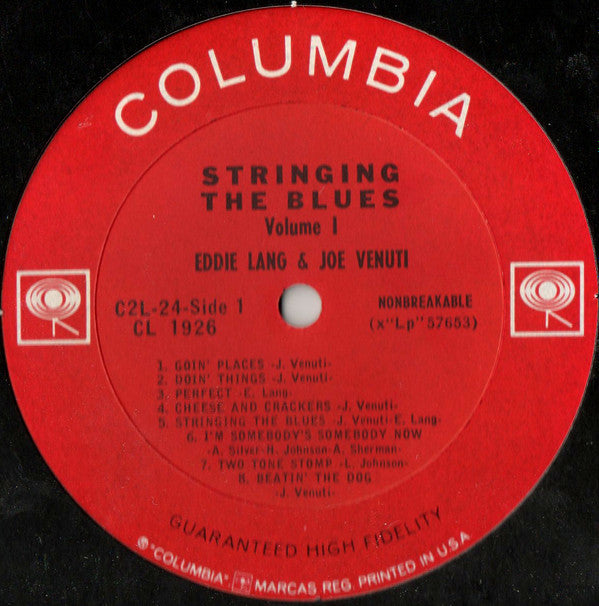 Joe Venuti & Eddie Lang : Stringing The Blues (Box + 2xLP, Comp, Mono)