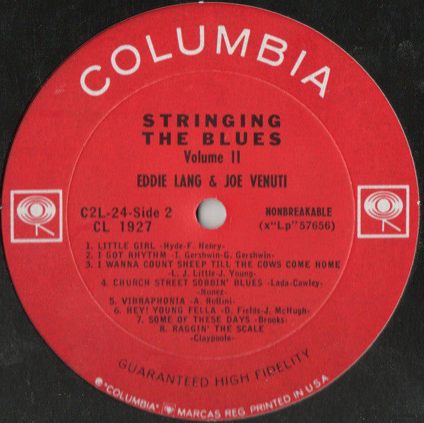 Joe Venuti & Eddie Lang : Stringing The Blues (Box + 2xLP, Comp, Mono)