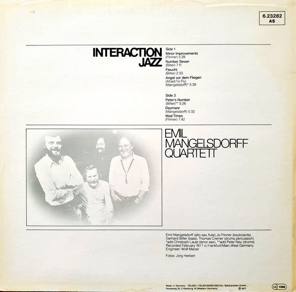 Emil Mangelsdorff Quartett : Interaction Jazz (LP, Album)