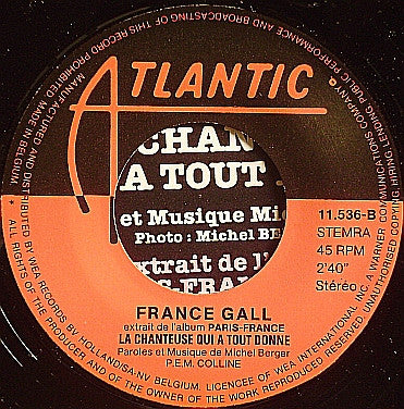 France Gall : Il Jouait Du Piano Debout (7", Single, Red)