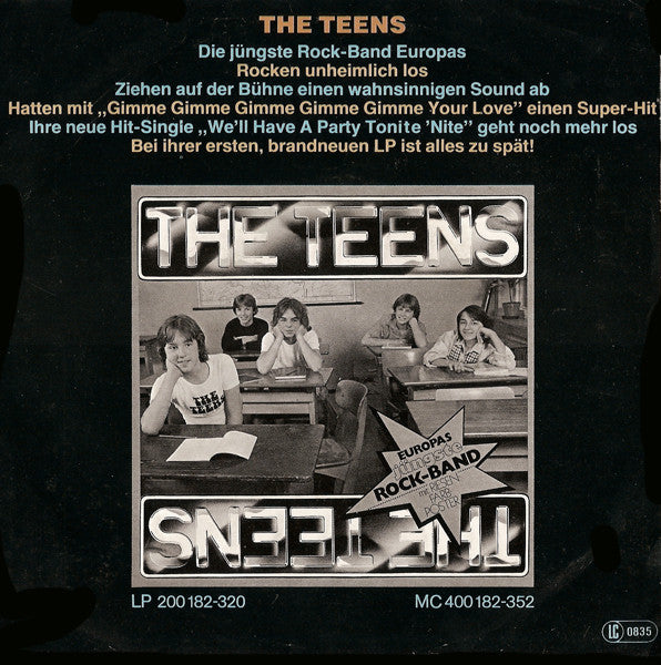The Teens : We'll Have A Party Tonite 'Nite (7", Single, Son)