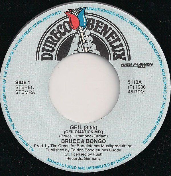 Bruce & Bongo : Geil (7", Single)