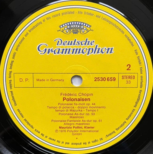 Frédéric Chopin - Maurizio Pollini : Polonaises (LP, Album, RE, RP)