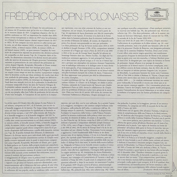 Frédéric Chopin - Maurizio Pollini : Polonaises (LP, Album, RE, RP)
