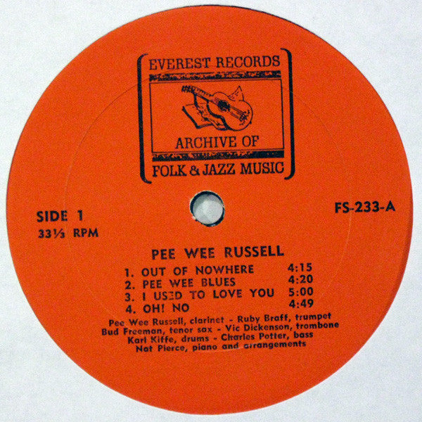 Pee Wee Russell : Pee Wee Russell (LP, Album)