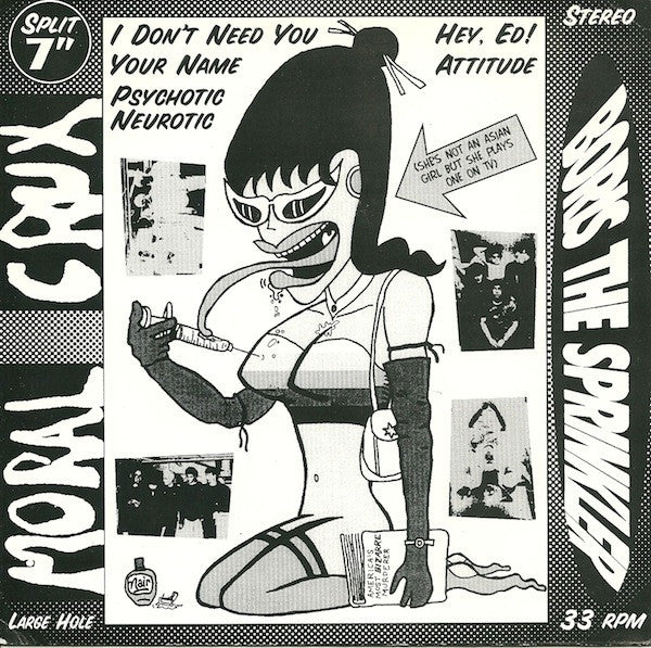 Moral Crux / Boris The Sprinkler : Moral Crux / Boris The Sprinkler (7", EP, Gol)